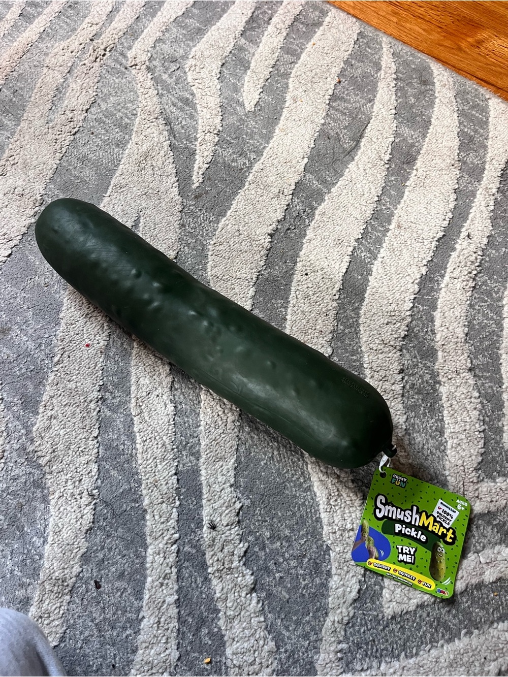 New with tags TikTok viral Crazy fun rms smushmart jumbo pickle squishy